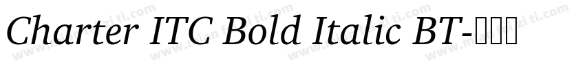 Charter ITC Bold Italic BT字体转换